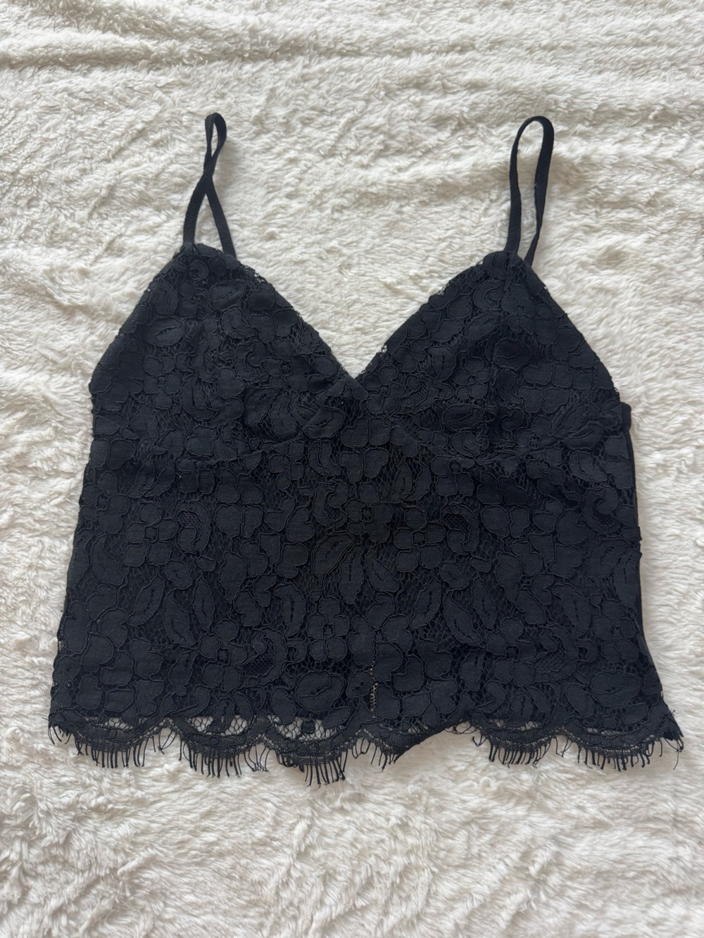 Black lace Top with Subtle Texture